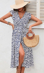 Floral V-neck dress - Haya Henderson