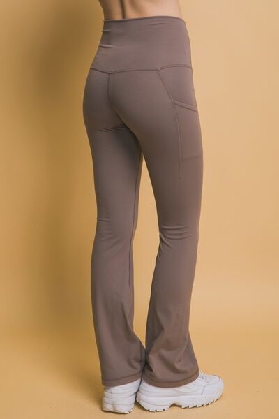 Love Tree High Waist Flare Active Leggings with Side Pockets - Haya Henderson