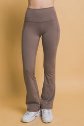 Love Tree High Waist Flare Active Leggings with Side Pockets - Haya Henderson