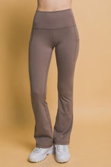 Love Tree High Waist Flare Active Leggings with Side Pockets - Haya Henderson