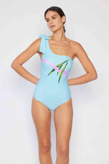 Marina West Swim Vacay Mode One Shoulder Swimsuit in Pastel Blue - Haya Henderson