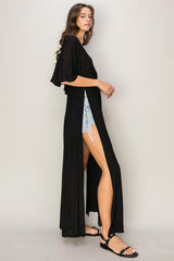 HYFVE Tie Back Maxi Split Cover Up Dress - Haya Henderson