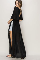 HYFVE Tie Back Maxi Split Cover Up Dress - Haya Henderson