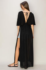 HYFVE Tie Back Maxi Split Cover Up Dress - Haya Henderson