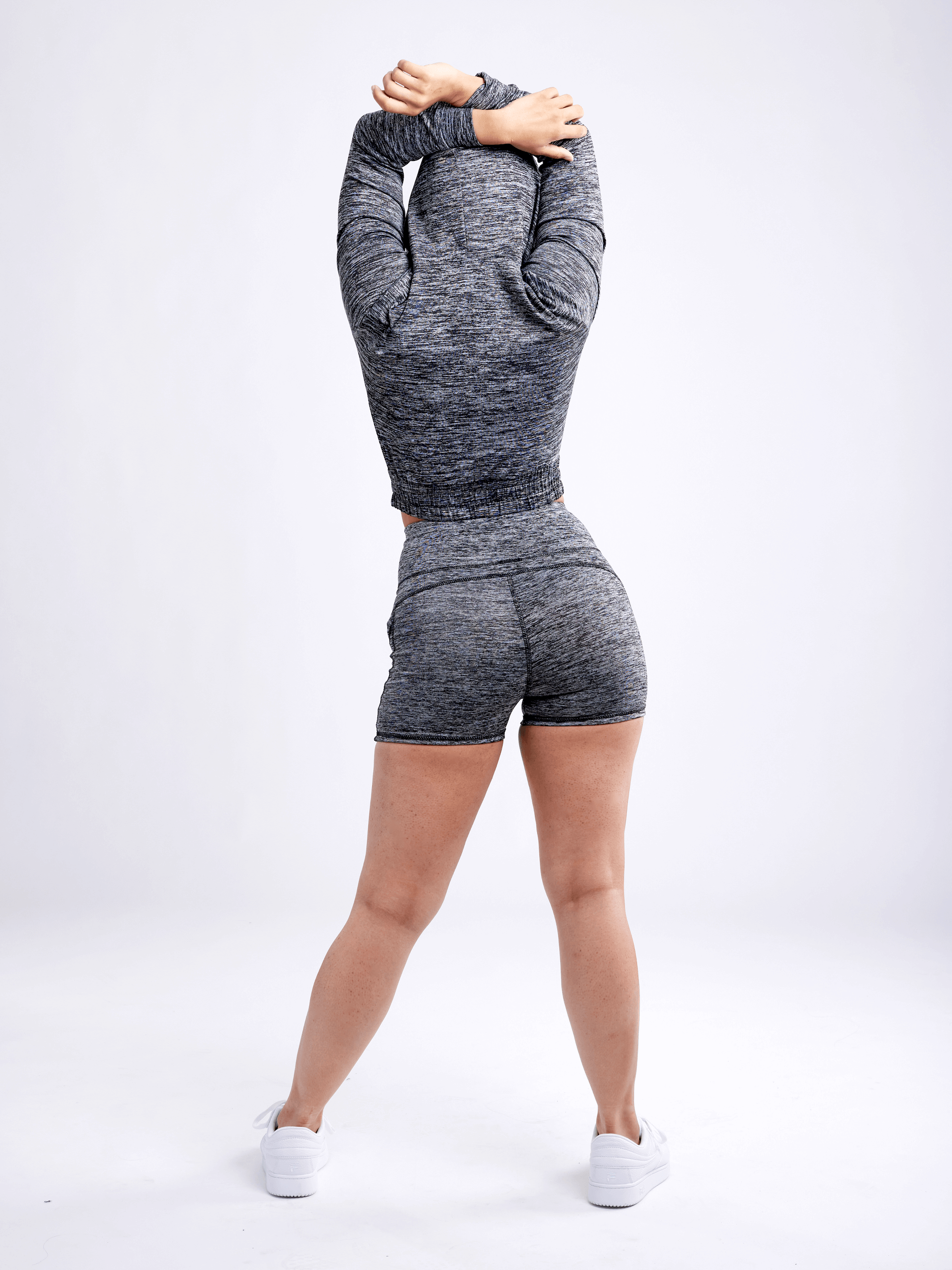 Athletic Zip-Up Crop Hoodie Jacket - Haya Henderson