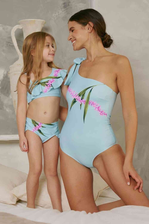 Marina West Swim Vacay Mode One Shoulder Swimsuit in Pastel Blue - Haya Henderson